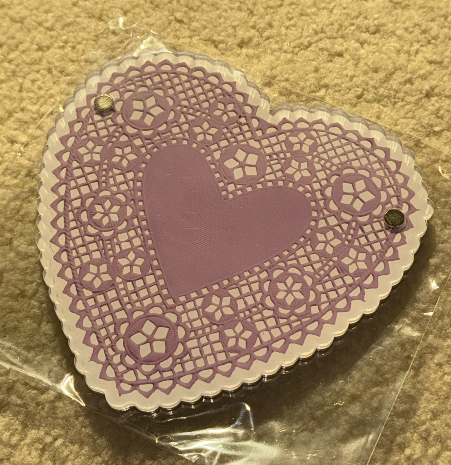 Lilac Heart Dollie Tile